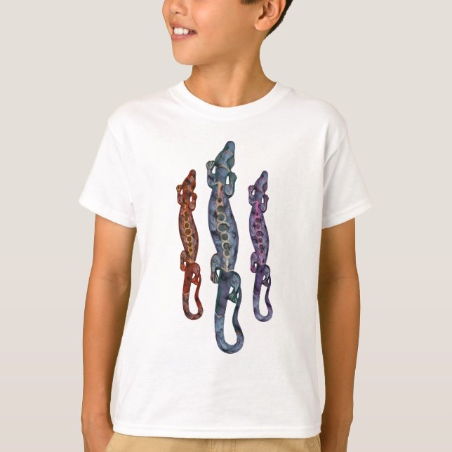 BALI lizard blue violet red T-Shirt (Front)