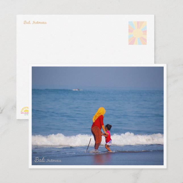 Bali Motherhood Beach Postcard (Front/Back)