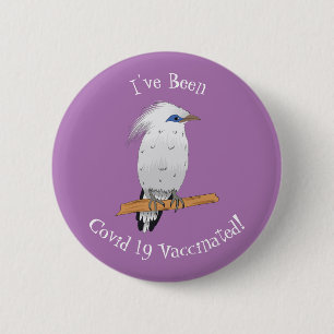 Bali Myna tropical exotic bird 2 Inch Round Button