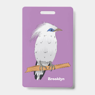 Bali Myna tropical exotic bird  Badge