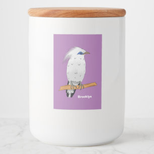 Bali Myna tropical exotic bird Food Label