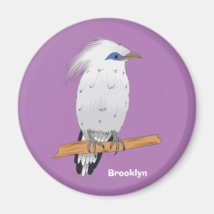 Bali Myna tropical exotic bird  Magnet