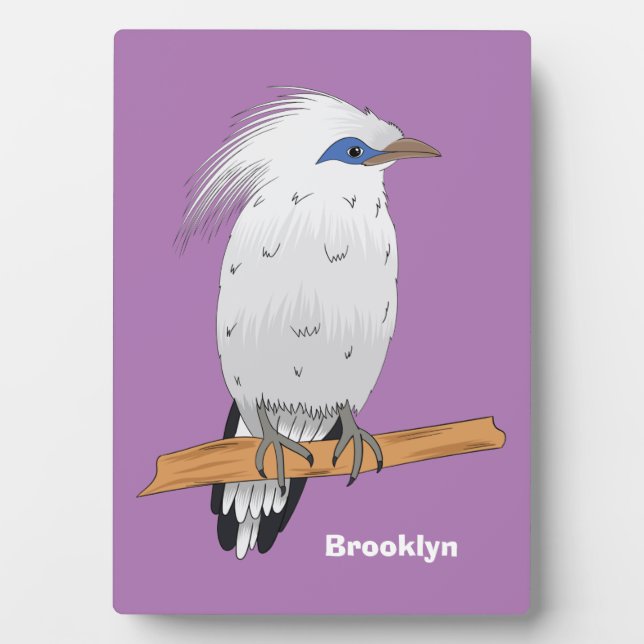 Bali Myna tropical exotic bird Plaque (Front)
