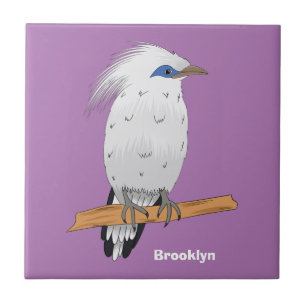 Bali Myna tropical exotic bird Tile