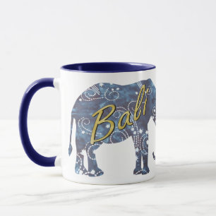 Bali Nights Batik Elephant Mug