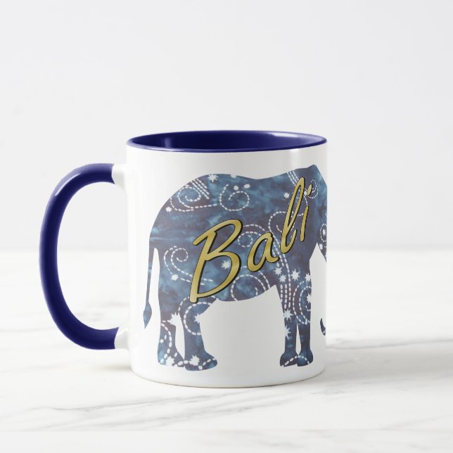 Bali Nights Batik Elephant Mug (Left)