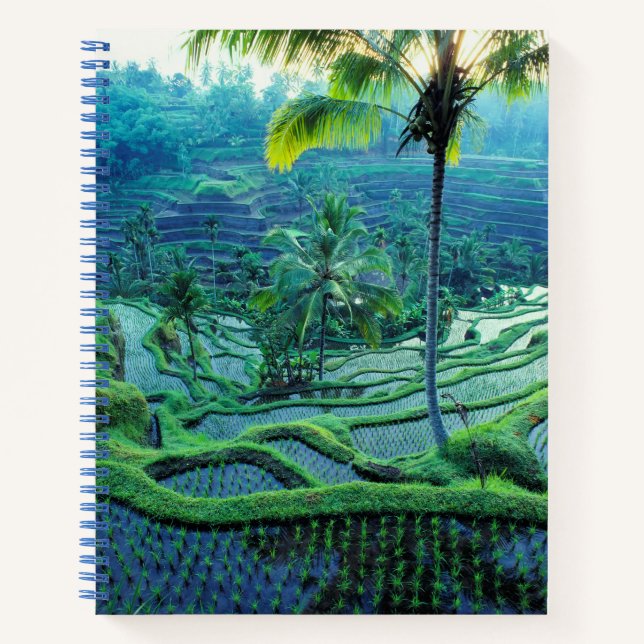 Bali | Overview Of Rice Terraces Notebook (Front)