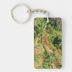Bali rainforest Stairway  Keychain