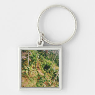 Bali rainforest Stairway Keychain