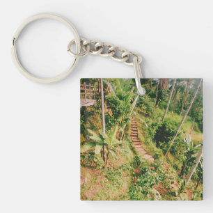 Bali rainforest Stairway Keychain
