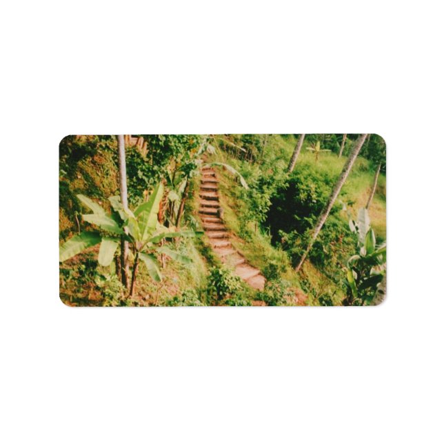 Bali rainforest Stairway  Label (Front)