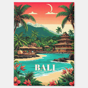 Bali Rice Terraces Sunset Tropical Island Escape Magnet
