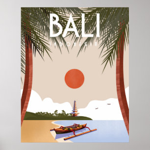 Bali travel poster