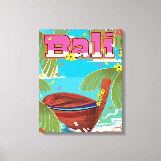Bali Travel poster. Canvas Print (Front)