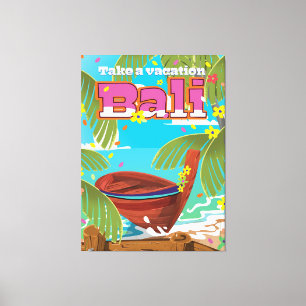 Bali Travel poster. Canvas Print