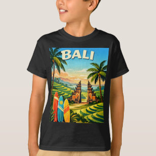 Bali Tropical Retro Travel T-Shirt