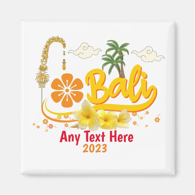 Bali Vacation Tropical Island Beach Matching Magnet (Front)