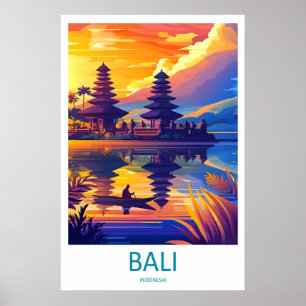 Bali Vintage Travel Poster Ski National Park