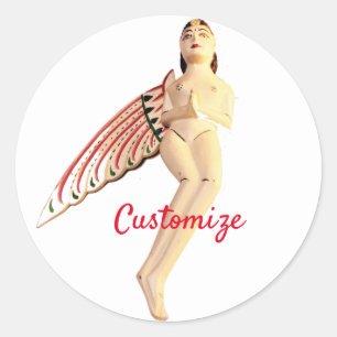 Bali Winged Goddess Thunder_Cove Classic Round Sticker
