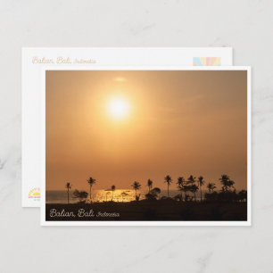 Balian Palm Beach Sunset Postcard