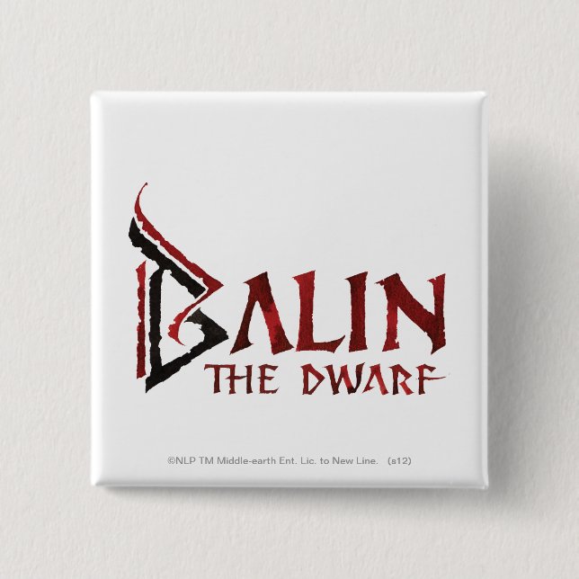 Balin Name 2 Inch Square Button (Front)