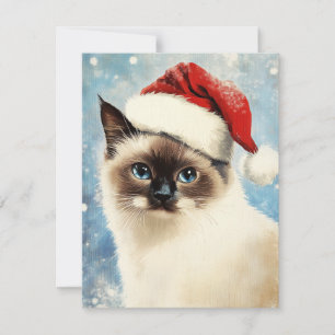 Balinese Cat Christmas  Holiday Card