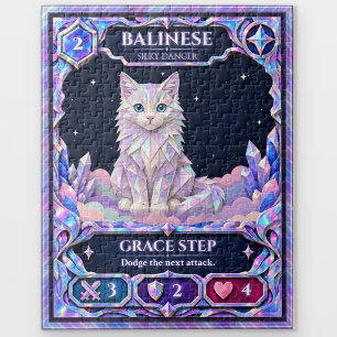 Balinese Cat, Rainbow Foil Art Jigsaw Puzzle