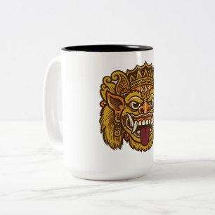 Balinese Cultural Barong Two-Tone Coffee Mug