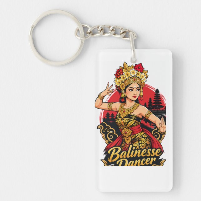 Balinese dancer keychain (Front)