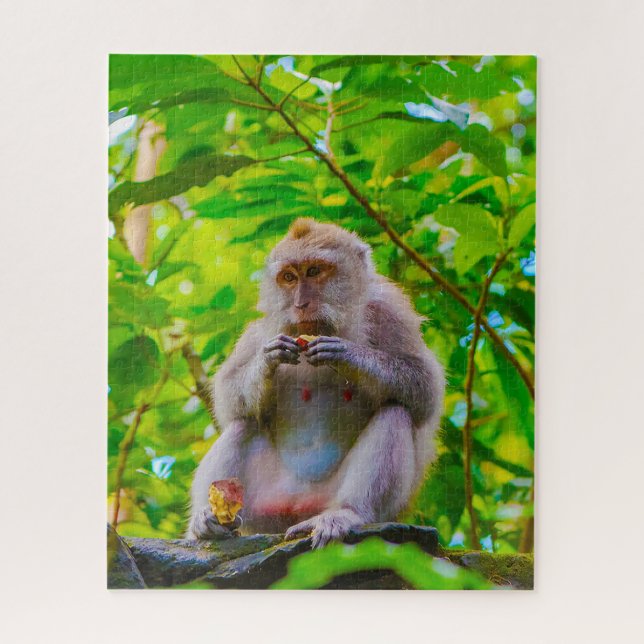 Balinese long tailed Macaques. Jigsaw Puzzle (Vertical)