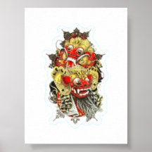 Balinese Mythology Barong and Rangda Sticker - Sac