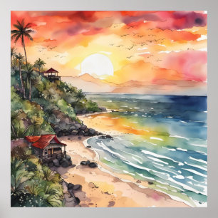 Bali's Sunset Serenade Poster