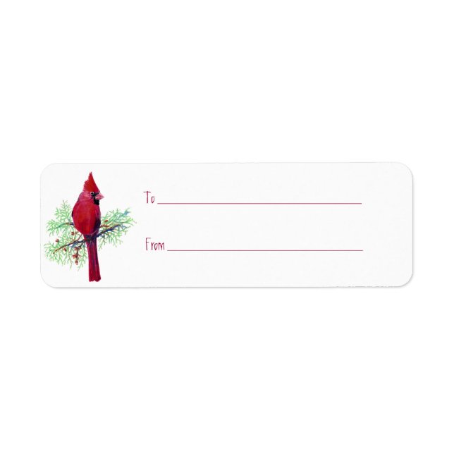 Balise cadeau Cardinal de Noël personnalisée (Devant)