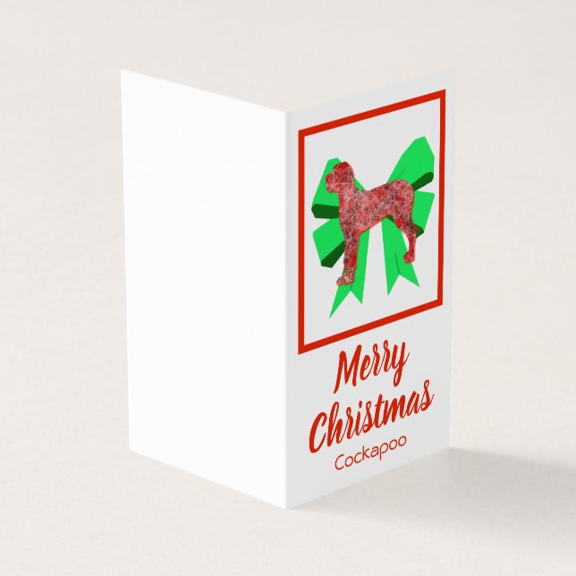 Balise cadeau de boîte de chien de Noël Silhouette (Outside)