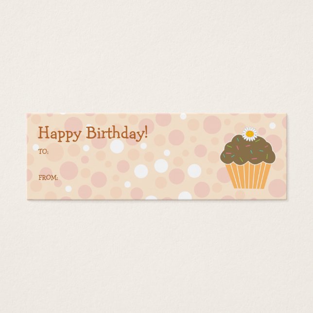 Balise cadeau de gâteau orange (Devant)