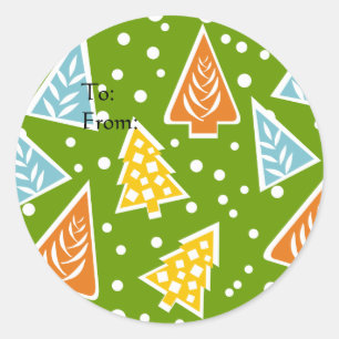 Balise cadeau de Noël colorée Sticker