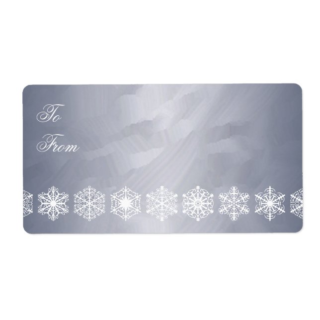 Balise cadeau de Noël de l'ampoule à neige Silver  (Devant)