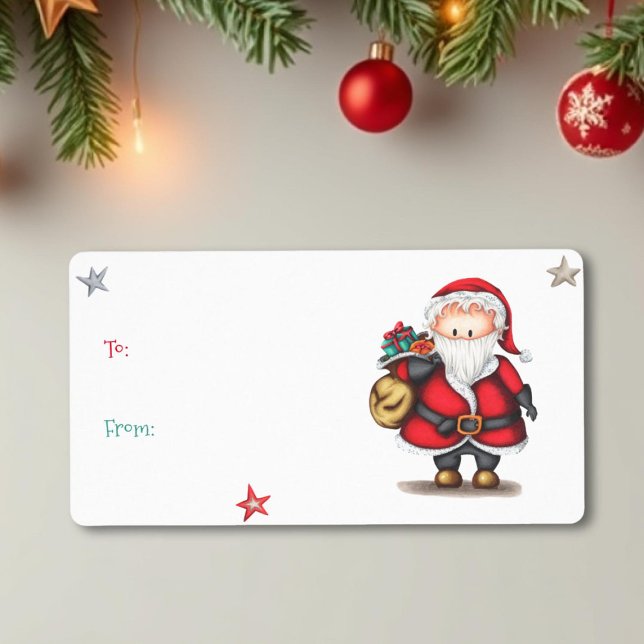 Balise cadeau de Noël joli Santa Claus (de et vers (Créateur téléchargé)