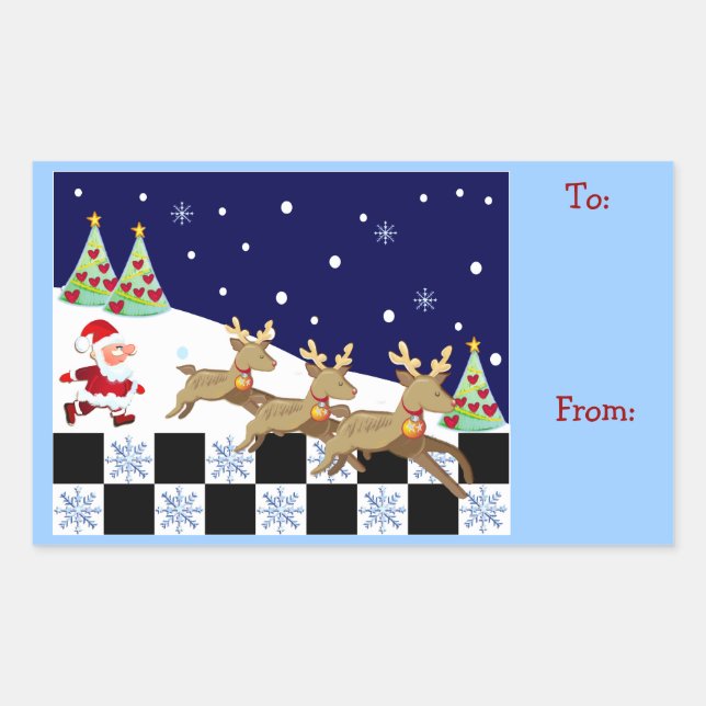 Balise cadeau de Noël mignonne autocollants avec P (Devant)