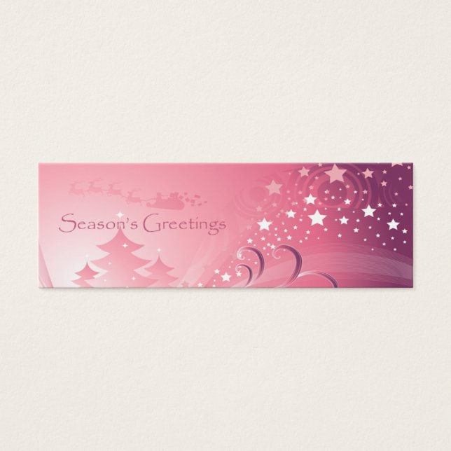 Balise cadeau de Noël rose (Devant)