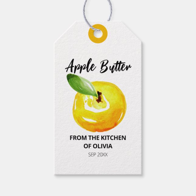 Balise cadeau Étiquette de beurre d'Apple (Devant)