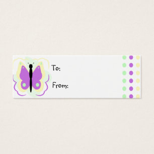 Balise Cadeau Papillon Jaune Et Violet