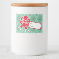 Balise cadeau Red Christmas Bow Étiquettes aliment