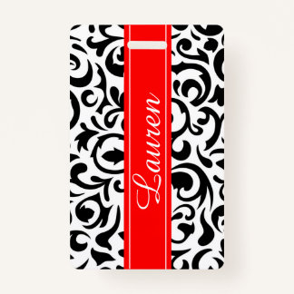 Balise de bagage en torse noire / Badge