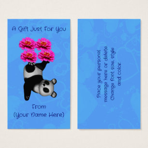 Balise de carte cadeau personnalisée de l'ours de