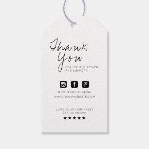 Balise de Étiquette du logo de l'entreprise Merci