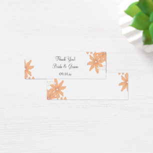 Balise de Mariage de marguerites orange Favor Merc