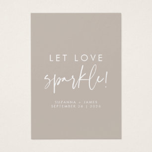 Balise de Mariage Sparkler Love Sparkle Taupe