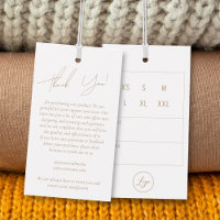 Balise de Merci de vêtements d'affaires avec logo