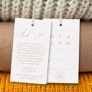 Balise de Merci de vêtements d'affaires avec logo